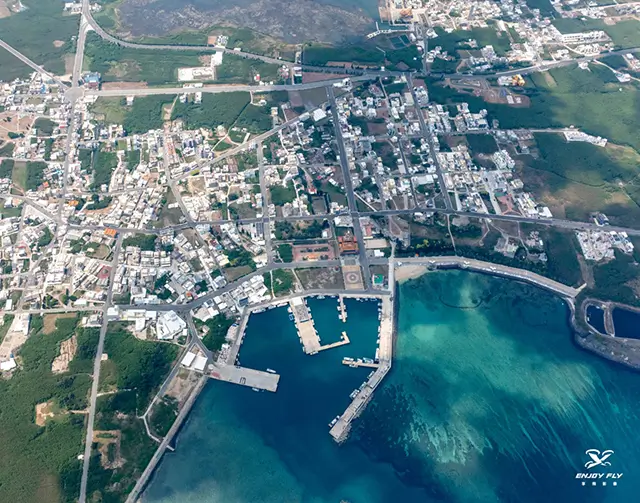 澎湖風景素材-馬公市景鳥瞰圖